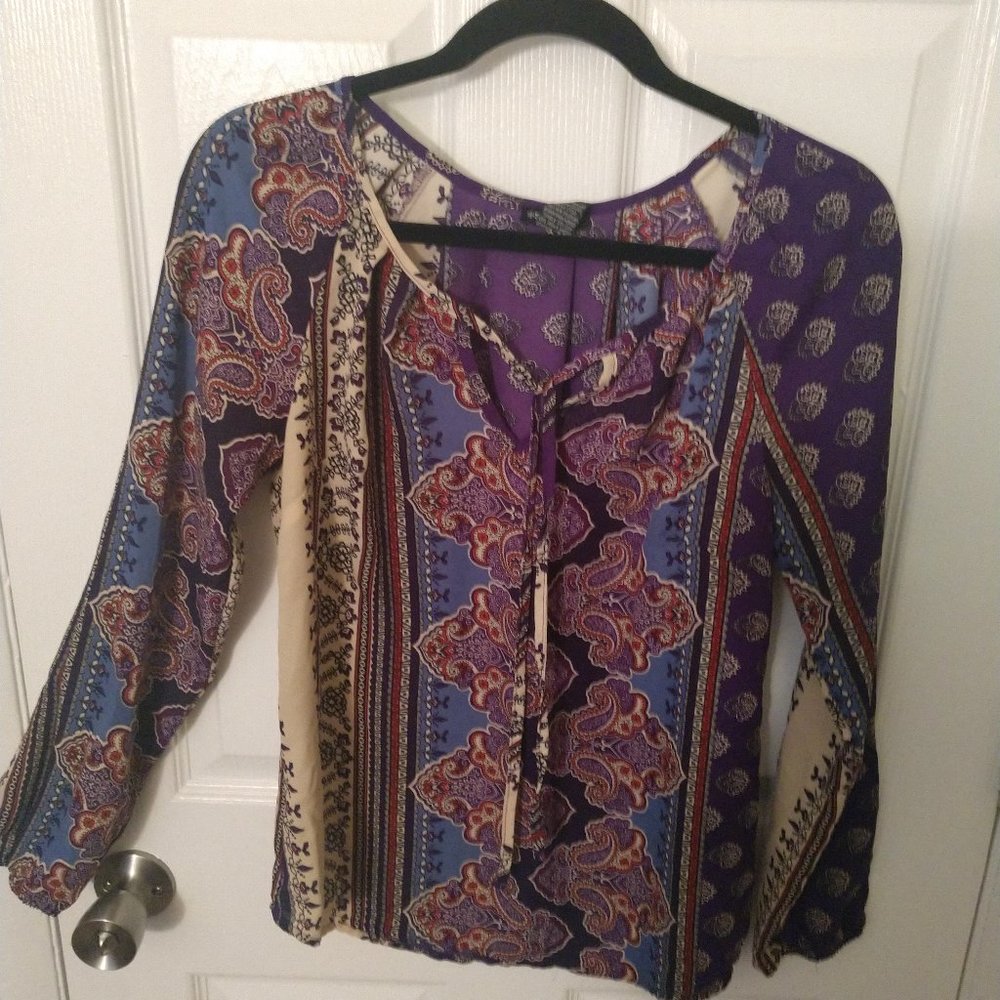 Patterned Polyester Shirt